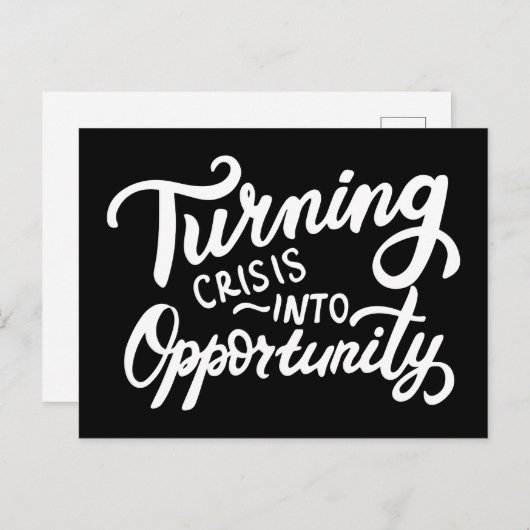 Carte Postale Transformer La Crise En Opportunité (Devant / Derrière)