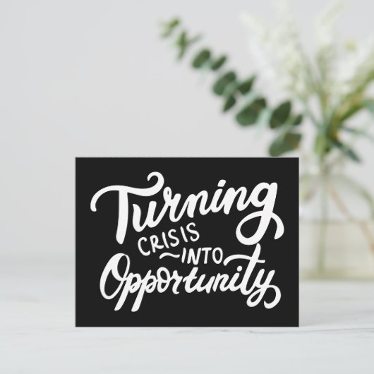 Carte Postale Transformer La Crise En Opportunité (Debout devant)