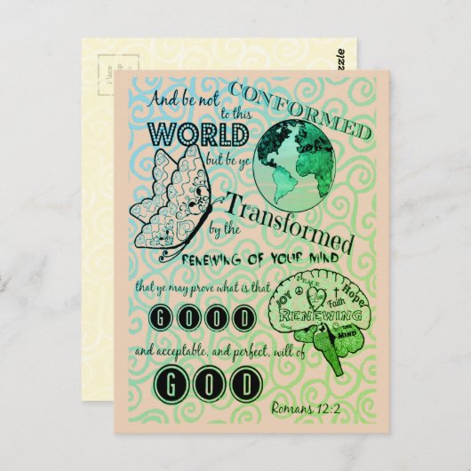 Carte Postale Transformer Romains 12:2 (Devant / Derrière)