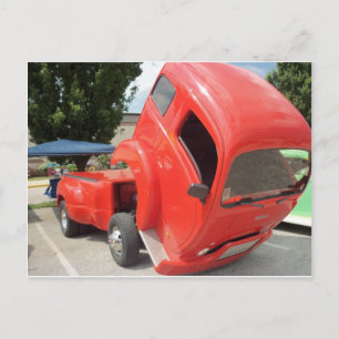 Carte Postale Transformer un camion orange