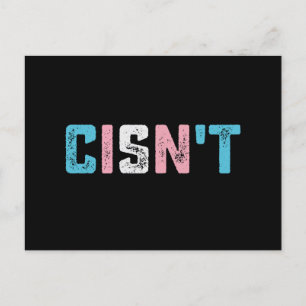 Carte Postale Transgenre Pride Cis pas LGBTQ Trans Flag drôle
