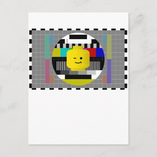 Carte Postale Transmission de test de la Tête Minifig (Devant)