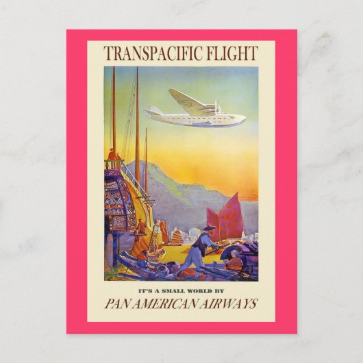 Carte postale transpacifique vintage (Devant)