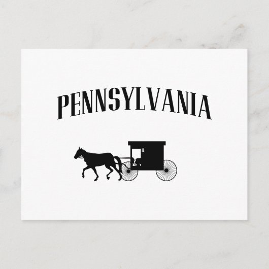 Carte Postale Transport Amish Pennsylvanie (Devant)