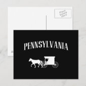 Carte Postale Transport Amish Pennsylvanie (Devant / Derrière)