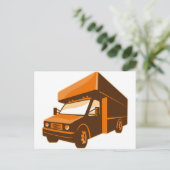 Carte Postale transport camion livraison van retro (Debout devant)