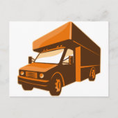 Carte Postale transport camion livraison van retro (Devant)