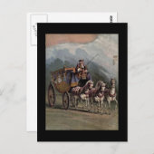 Carte Postale Transport vintage de chevaux (Devant / Derrière)