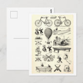 Carte postale Transport vintage + Illustrations de (Devant / Derrière)