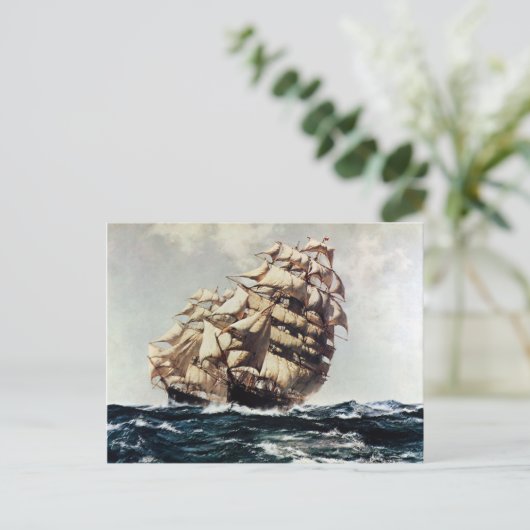 Carte Postale Transportation Ancienne, Voiliers Clipper dans les (Debout devant)