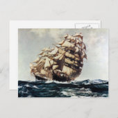 Carte Postale Transportation Ancienne, Voiliers Clipper dans les (Devant / Derrière)