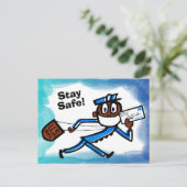 Carte Postale Transporteur de courrier sécurisé (Debout devant)