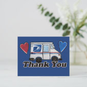 Carte Postale Transporteurs de courrier Merci Ouvriers postaux (Debout devant)