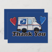 Carte Postale Transporteurs de courrier Merci Ouvriers postaux (Devant / Derrière)