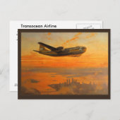 Carte Postale Transsocean Airlines (Devant / Derrière)