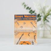 Carte Postale Trapèze, acrobates et trampoline volant (Debout devant)