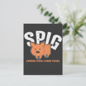 Carte Postale Trash Mail Spam dossier Spig Pig (Debout devant)