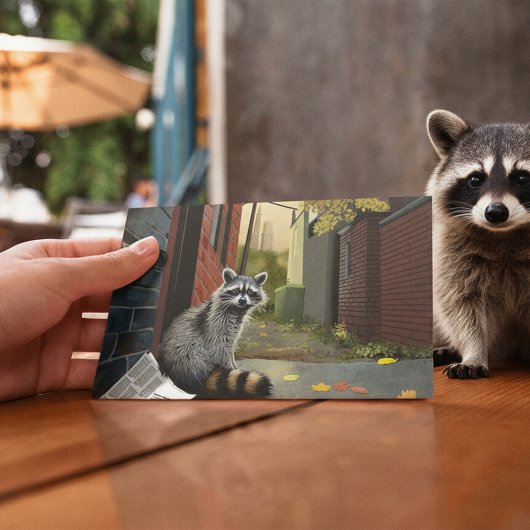 Carte Postale Trash Panda prend une décision