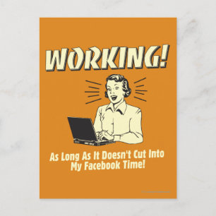 Carte Postale Travail : Couper dans le temps Facebook