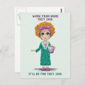 Carte Postale Travail de la maison amusant (Devant / Derrière)