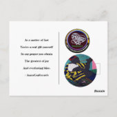 Carte Postale Travail de perles et découpage au scrollsaw 13x18  (Dos)