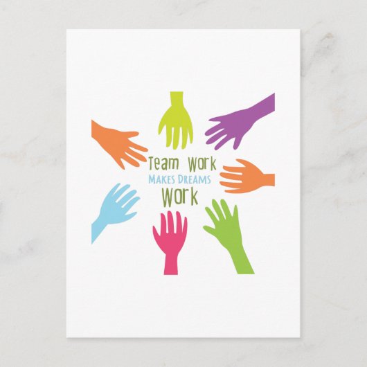 Carte Postale Travail d'équipe (Devant)