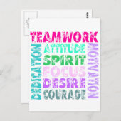 Carte Postale Travail d'équipe de VolleyChick (Devant / Derrière)