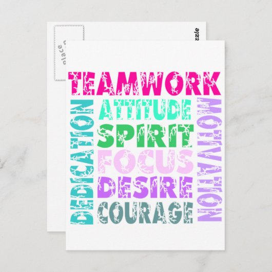 Carte Postale Travail d'équipe de VolleyChick (Devant / Derrière)