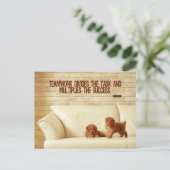 Carte postale "Travail d'équipe réussi" (Debout devant)