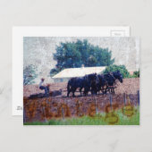 Carte Postale Travail d'équipe vintage (Devant / Derrière)