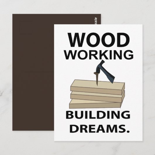 Carte Postale Travail du bois charpentier travail du bois travai (Devant / Derrière)