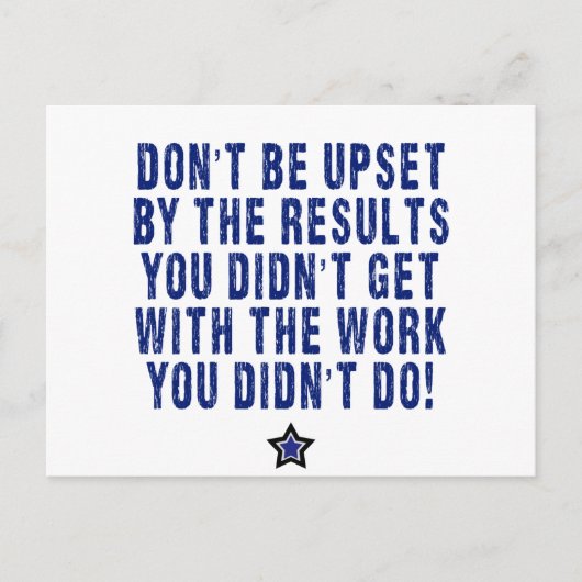 Carte Postale Travail dur, Effort, Paie ! (Devant)