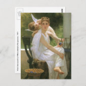 Carte Postale Travail interrompu par Bouguereau, Angel Portrait (Devant / Derrière)