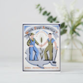 Carte Postale Travail Pays Amérique (Debout devant)