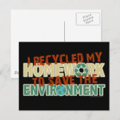 Carte Postale Travail Recyclé (Devant / Derrière)