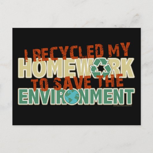 Carte Postale Travail Recyclé (Devant)