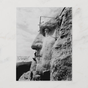 Carte Postale Travail sur George Washington Face Mount Rushmore