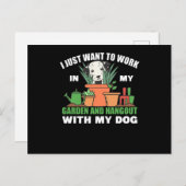 Carte Postale Travailler Dans Le Jardin Et S'Accrocher Avec Le C (Devant / Derrière)