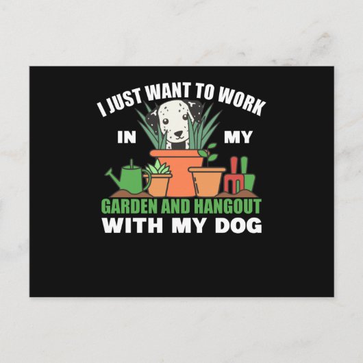 Carte Postale Travailler Dans Le Jardin Et S'Accrocher Avec Le C (Devant)