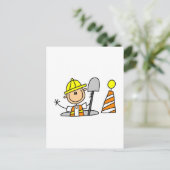 Carte Postale Travailleur de construction dans Manhole Tshirts e (Debout devant)