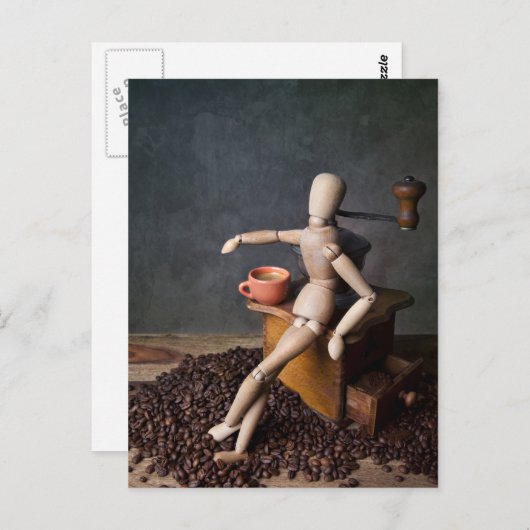 Carte Postale Travailleur du café (Devant / Derrière)