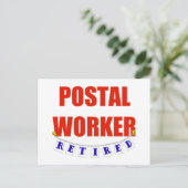 CARTE POSTALE TRAVAILLEUR POSTAL RETRAITÉ (Debout devant)