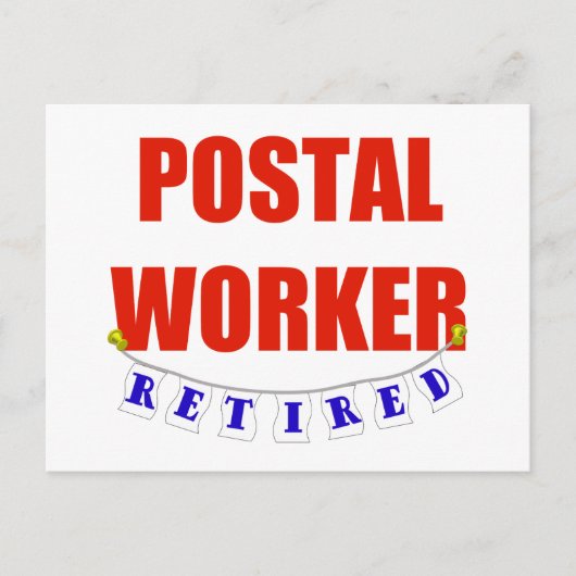 CARTE POSTALE TRAVAILLEUR POSTAL RETRAITÉ (Devant)