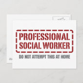 Carte Postale Travailleur professionnel (Devant / Derrière)