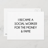 Carte Postale Travailleur social (Devant / Derrière)