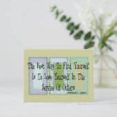 Carte Postale Travailleur social (Citation Mahandas Gandhi) (Debout devant)