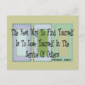 Carte Postale Travailleur social (Citation Mahandas Gandhi) (Devant)