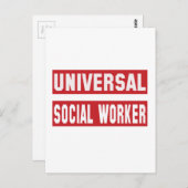 Carte Postale Travailleur social universel. (Devant / Derrière)