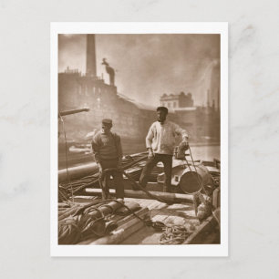 Carte Postale Travailleurs sur la 'Silent Highway', de 'Street L