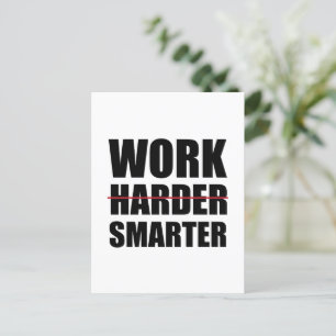 Carte Postale Travaillez Intelligemment et Non Plus Fort Motivat